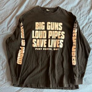 Vintage Port Dover Motercylce Long Sleeve AOP Size XL HARLEY SLEEVE HIT Y2K